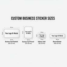 Load image into Gallery viewer, Custom business sizes