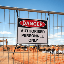 Load image into Gallery viewer, Custom Warning Signs Construction Fence
