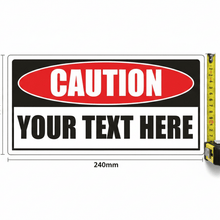 Load image into Gallery viewer, Custom Warning Signs Dimensions