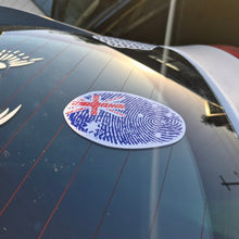 Load image into Gallery viewer, Sticker with fingerprint design on a car window Australian flag