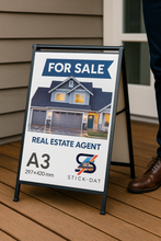 Load image into Gallery viewer, Custom A-Frame Signs – Australian Made Steel | Printing Optional | Corflute, ACP or Metal Backing