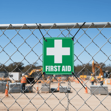 Load image into Gallery viewer, First Aid Sign Outdoor Fence