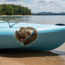 Load image into Gallery viewer, Flathead Fish Sticker on Kayak Hull