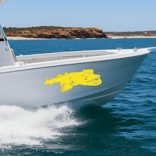 Load image into Gallery viewer, Flathead Fish Sticker – Yellow