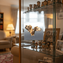 Load image into Gallery viewer, Flying Owl on Glass Cabinet