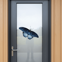 Load image into Gallery viewer, Front door sidelight blue butterfly