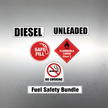 Load image into Gallery viewer, Fuel safety bundle diesel unleaded safe fill flammable no smoking