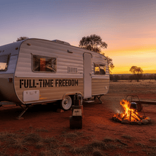 Load image into Gallery viewer, Full-Time Freedom - retro caravan sunset