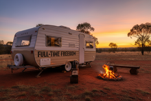 Load image into Gallery viewer, Full-Time Freedom - retro caravan sunset