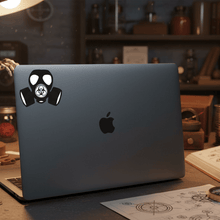 Load image into Gallery viewer, Gas Mask Hazard on Laptop