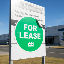 Load image into Gallery viewer, Green FOR LEASE on Warehouse