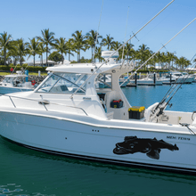 Load image into Gallery viewer, Half-cabin Marina flathead decal silhouette