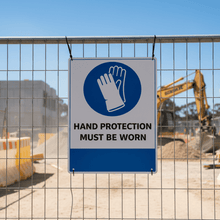 Load image into Gallery viewer, Hand Protection on construction fence