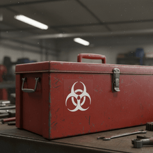 Load image into Gallery viewer, Hazard Bomb on Toolbox