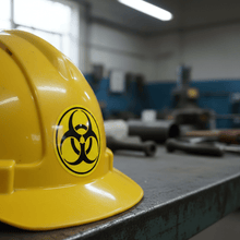 Load image into Gallery viewer, Hazard Symbol on Hard Hat