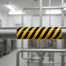 Load image into Gallery viewer, Hazardous marker on stainless steel pipe