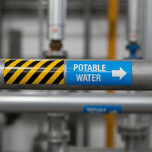 Load image into Gallery viewer, Hazardous pipe marker with content marker