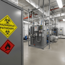 Load image into Gallery viewer, HAZMAT sticker on commercial HVAC unit
