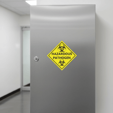 Load image into Gallery viewer, HAZMAT sticker on mechanical services cabinet