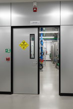 Load image into Gallery viewer, HAZMAT sticker on plant room door