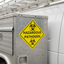 Load image into Gallery viewer, HAZMAT sticker on service van toolbox