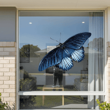 Load image into Gallery viewer, Home exterior window blue butterfly