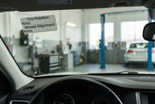 Load image into Gallery viewer, Inside Car Windscreen Tire Rotation & Wheel Alignment Stickers
