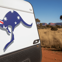Load image into Gallery viewer, Kangaroo sticker on trailer or caravan