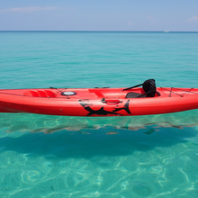 Load image into Gallery viewer, Kayak on calm ocean shark sticker