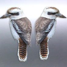 Load image into Gallery viewer, stickers of a kookaburra mirrored pair facing away