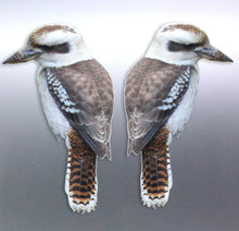 Load image into Gallery viewer, stickers of a kookaburra mirrored pair facing away