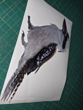 Load image into Gallery viewer, Bird illustration on a white card with a green cutting mat background
