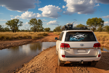 Load image into Gallery viewer, LandCruiser outback barra sticker (barramundi fish decal)