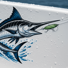 Load image into Gallery viewer, Marlin decal Close-Up – Bill Detail