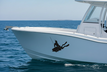 Load image into Gallery viewer, Medium Black Sticker on White Boat
