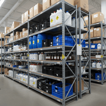 Load image into Gallery viewer, Multiple stickers on warehouse chemical storage