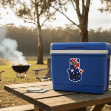 Load image into Gallery viewer, Ned Kelly sticker on esky cooler