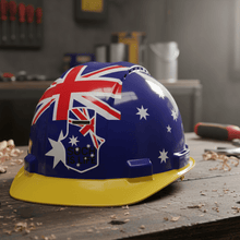 Load image into Gallery viewer, Ned Kelly sticker on hard hat