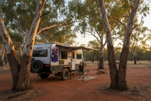 Load image into Gallery viewer, Ned Kelly sticker on trailer or caravan