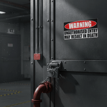 Load image into Gallery viewer, No Entry Authorised Personnel Only Sticker Hero Image