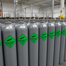 Load image into Gallery viewer, non-flammable non-toxic gas 2 decal Multiple cylinders in storage
