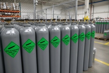 Load image into Gallery viewer, non-flammable non-toxic gas 2 decal Multiple cylinders in storage