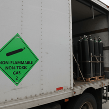Load image into Gallery viewer, non-flammable non-toxic gas 2 decal On transport vehicle