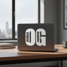 Load image into Gallery viewer, OG Original Gangster sticker on laptop lid