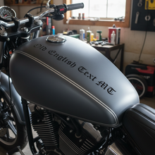 Load image into Gallery viewer, Old English on motorbike tank
