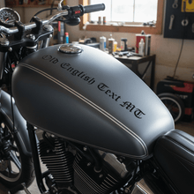 Load image into Gallery viewer, Old English on motorbike tank