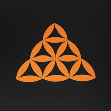 Load image into Gallery viewer, Orange sacred geometry triangle decal Alien Sacred Geometry Sticker