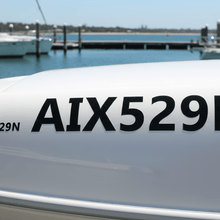 Load image into Gallery viewer, Person holding three sizes against boat hull