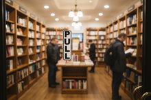 Load image into Gallery viewer, PULL Sign on Bookstore