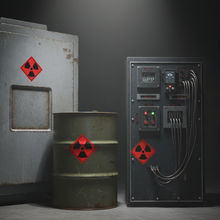 Load image into Gallery viewer, Radioactive Symbol Safety Sticker Hero Banner